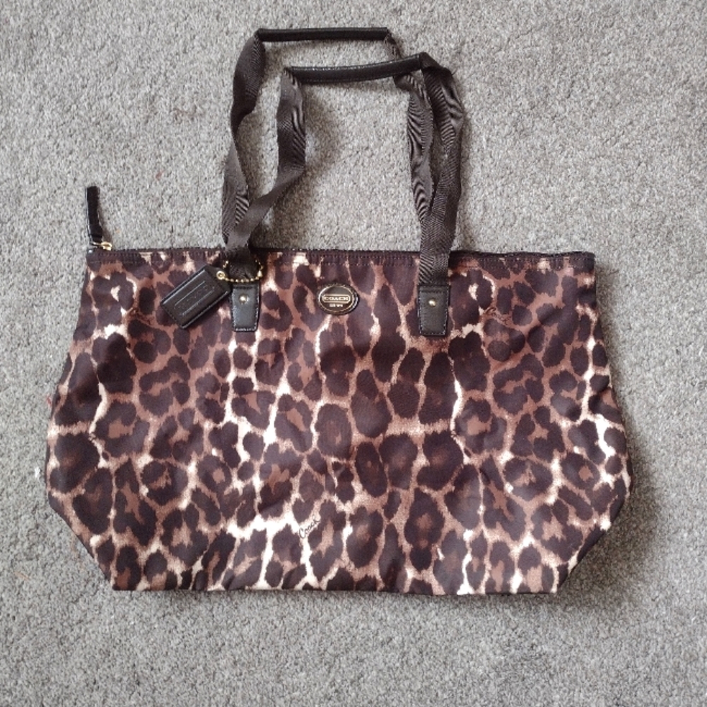 Coach bag purse cheetah print